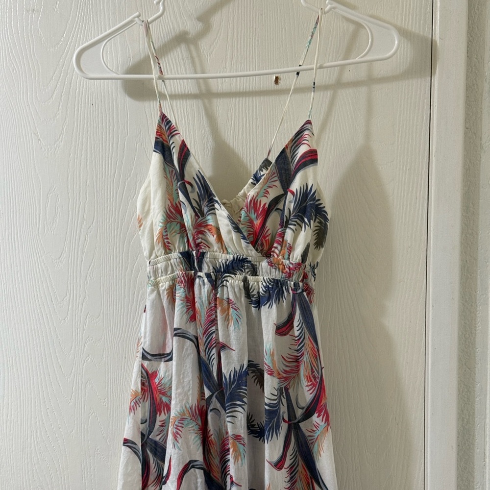 Quiksilver Tropical Print Spaghetti Strap Dress